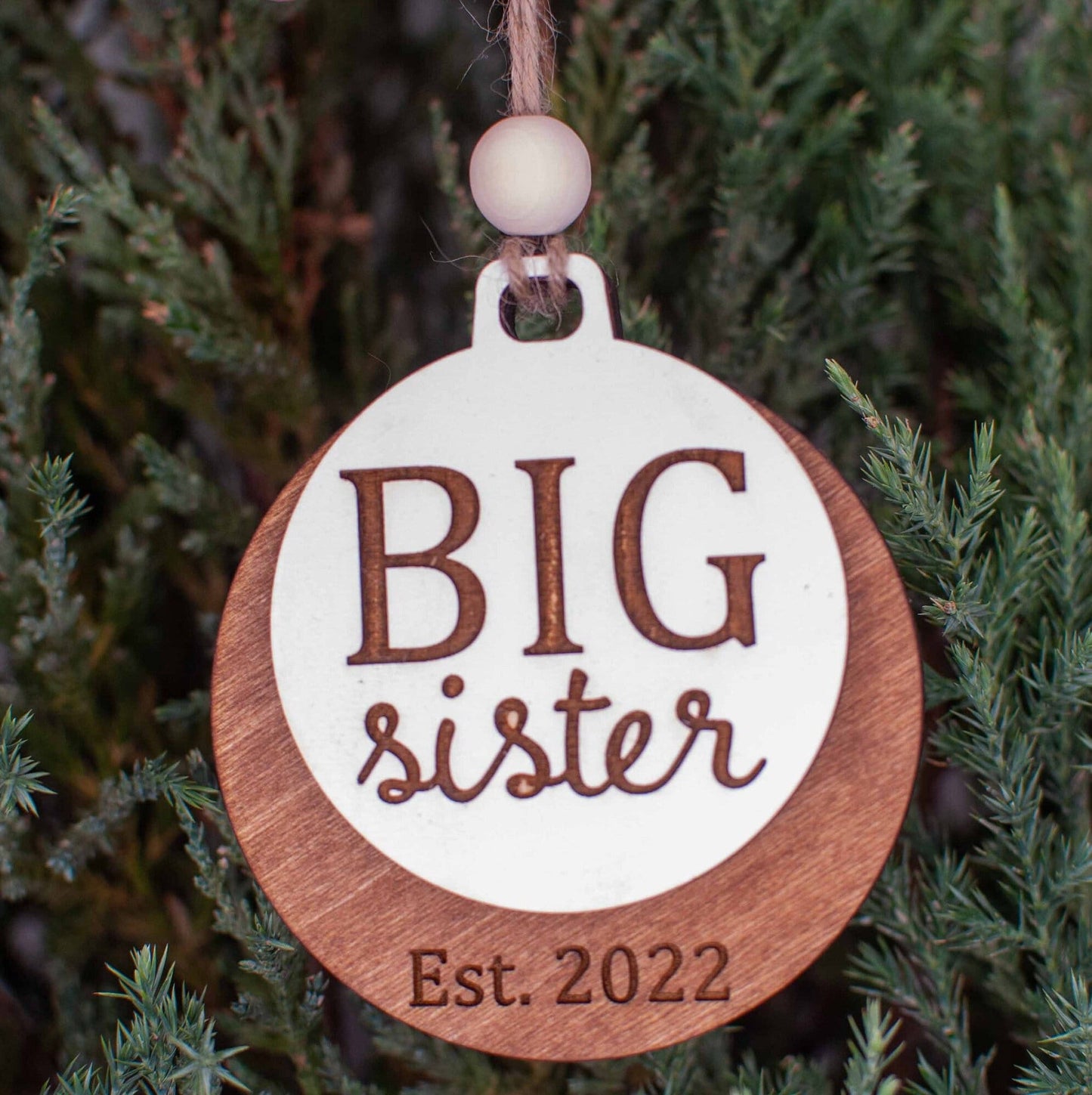 Big Sister Christmas Ornament, Sibling announcement surprise