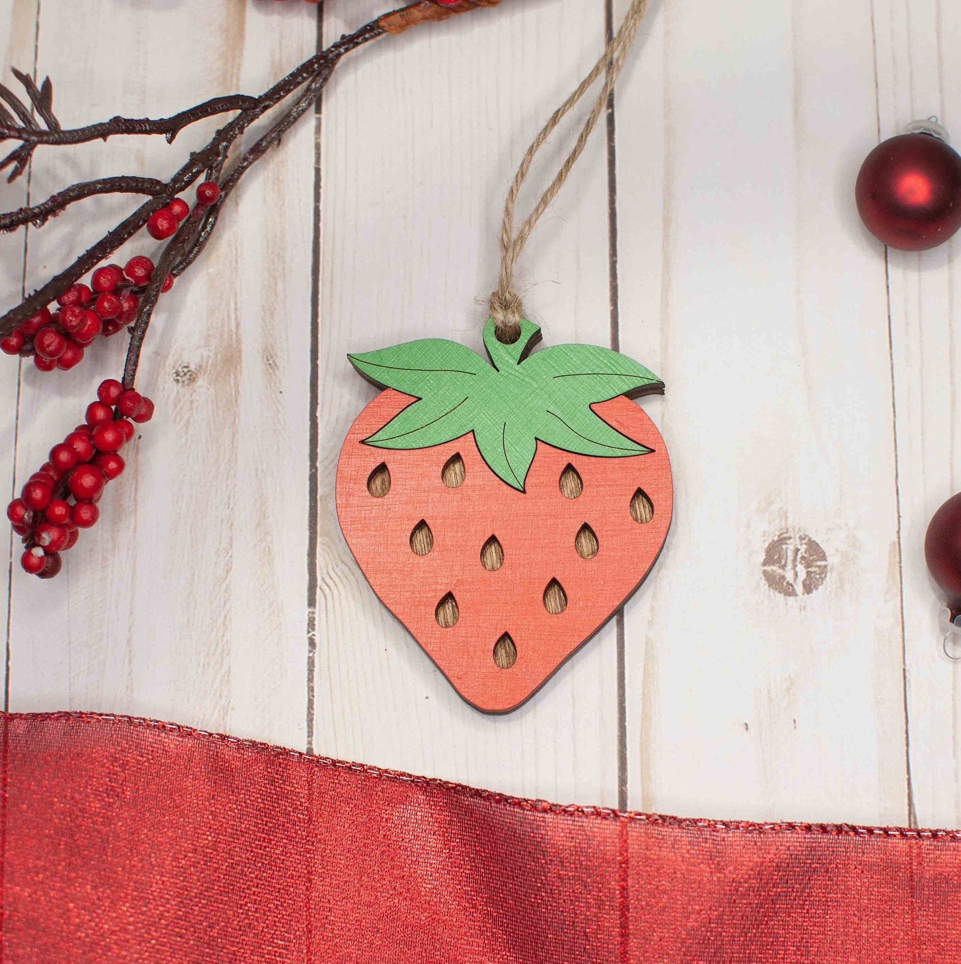 Strawberry Christmas Ornament