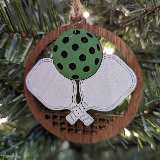 Pickleball Christmas Ornament