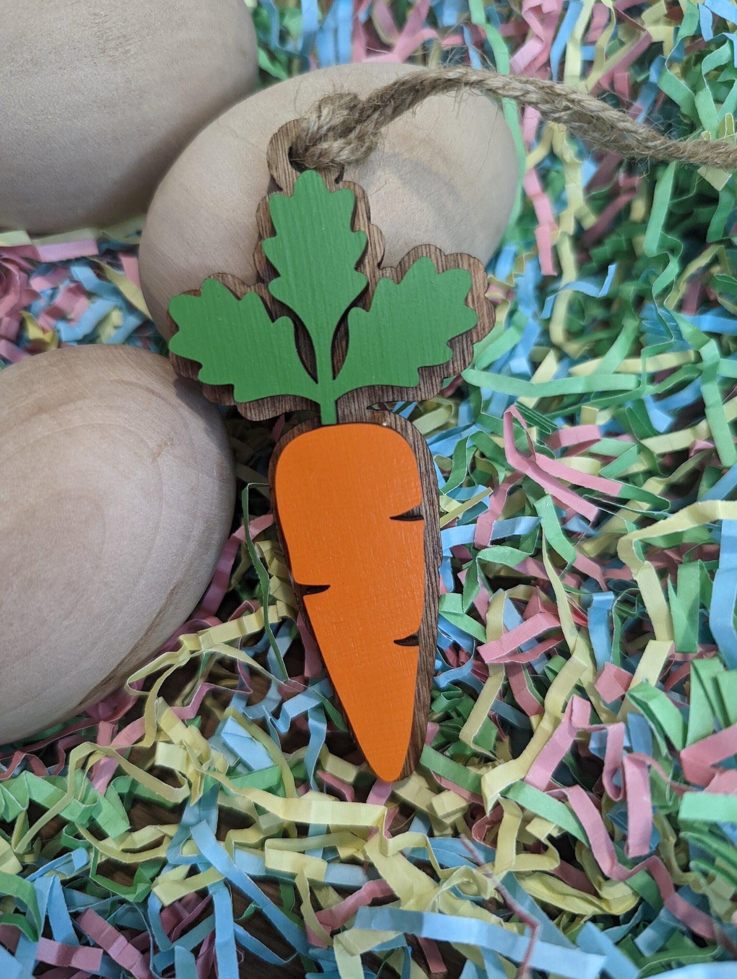 Carrot Ornament, Orange and green, Personalize the carrot with name and year