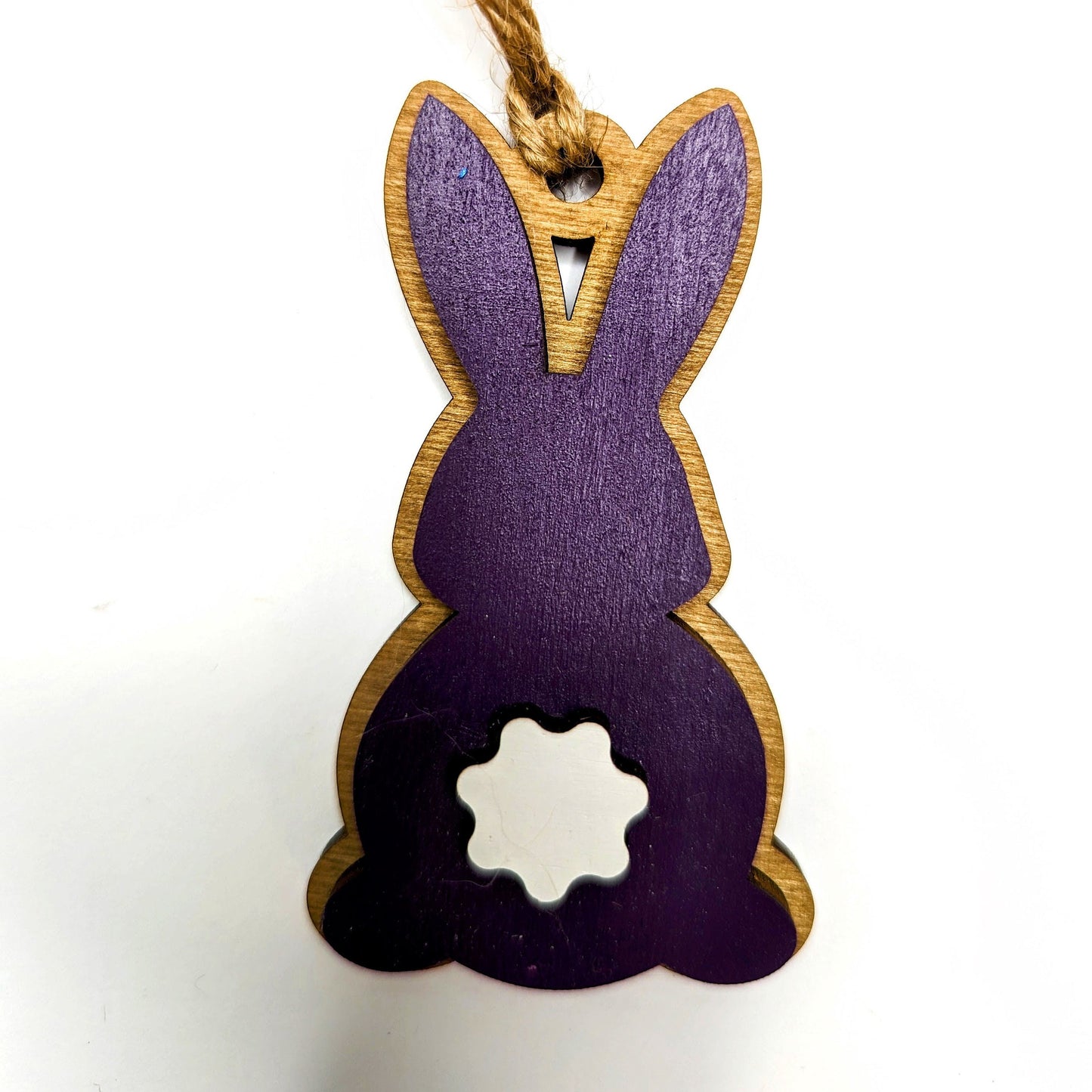 Bunny Ornament, Cotton tail, Personalize the bunny with name and year