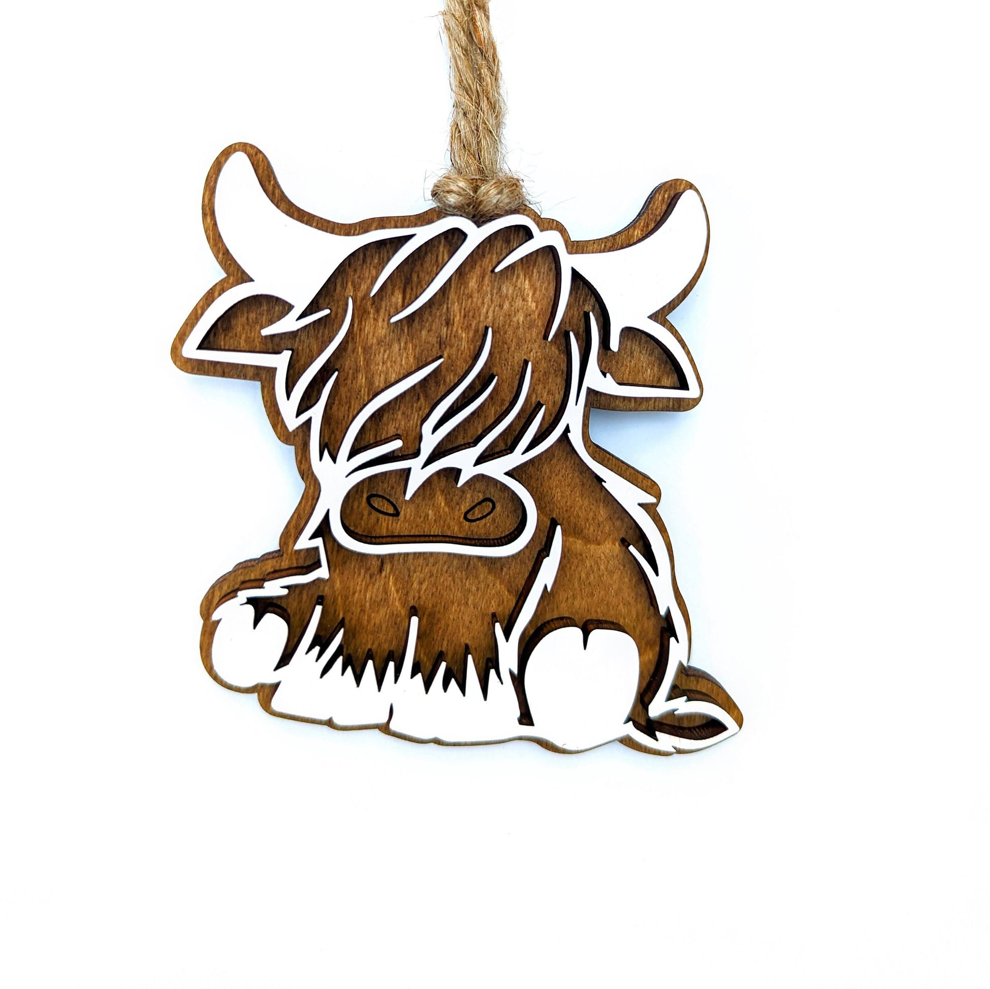 Highland Cow Christmas Ornament