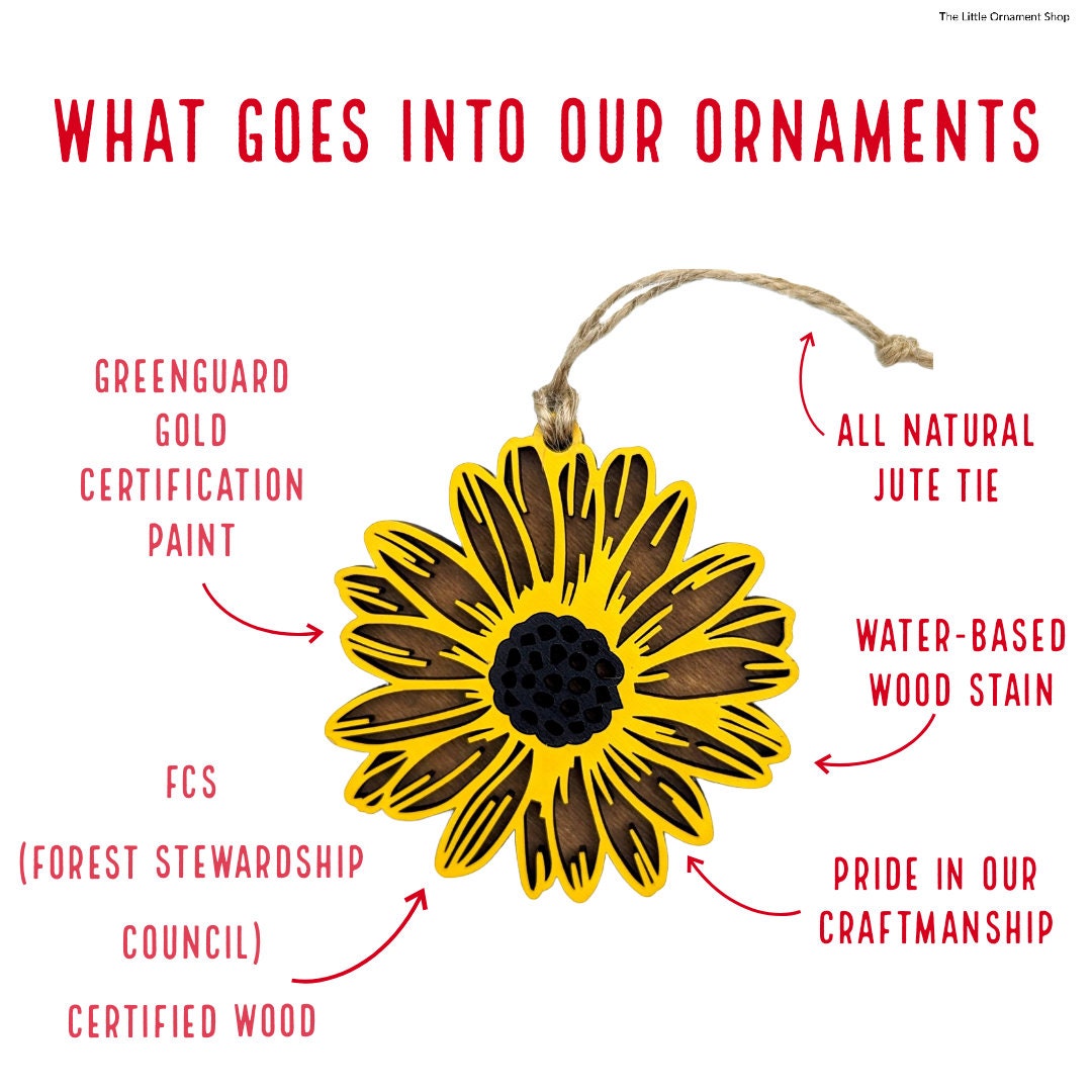 Sunflower Christmas Ornament