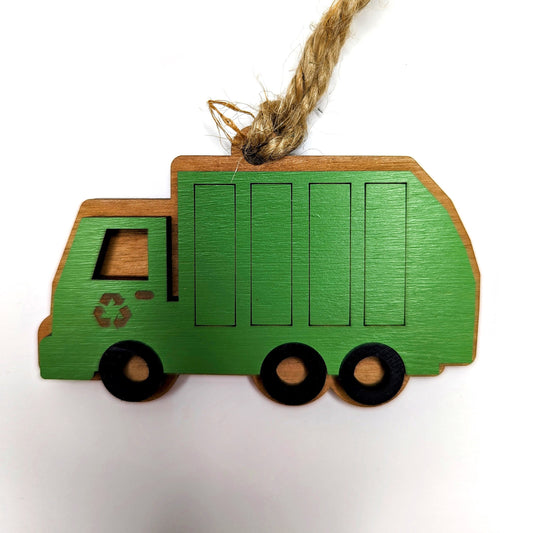 Trash Truck Christmas Ornament, Recycling Garbage Truck Ornaments