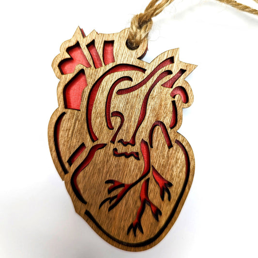 Human Heart Christmas Ornament