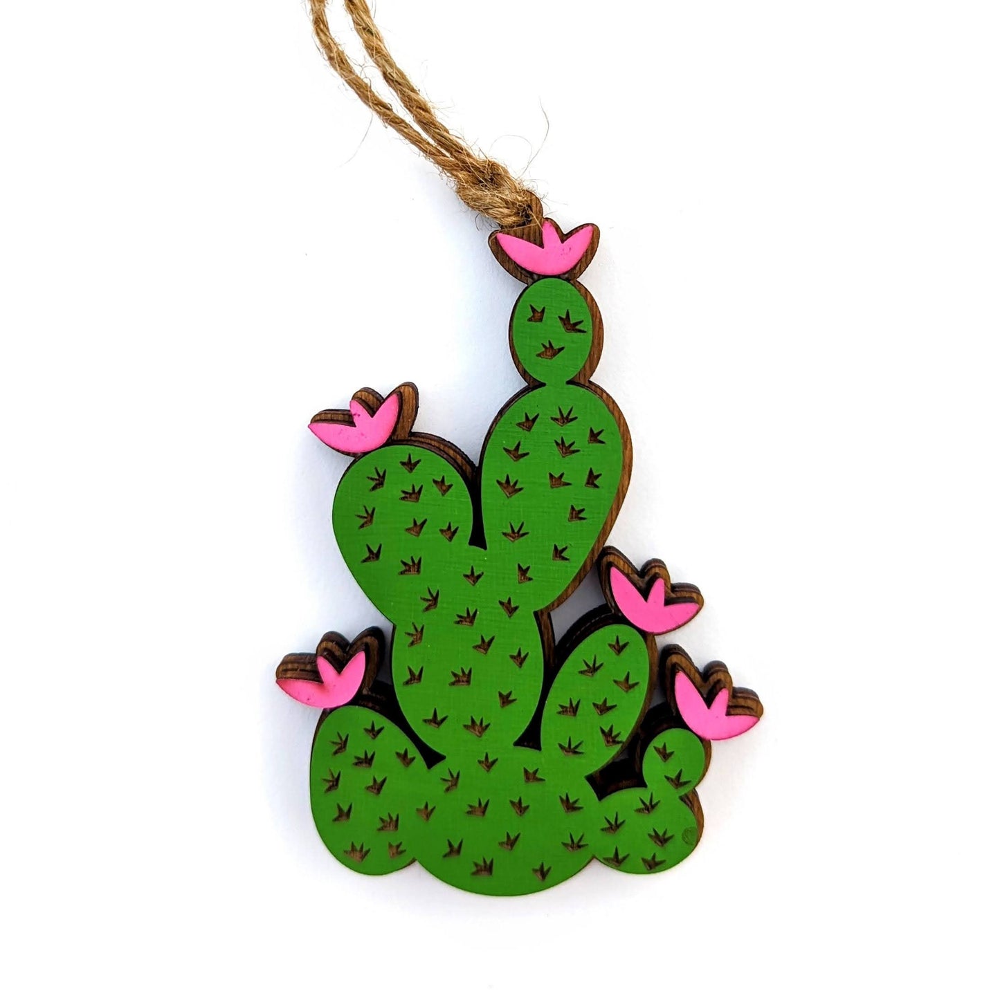 Cactus Christmas Ornament, Prickly Pear desert succulent