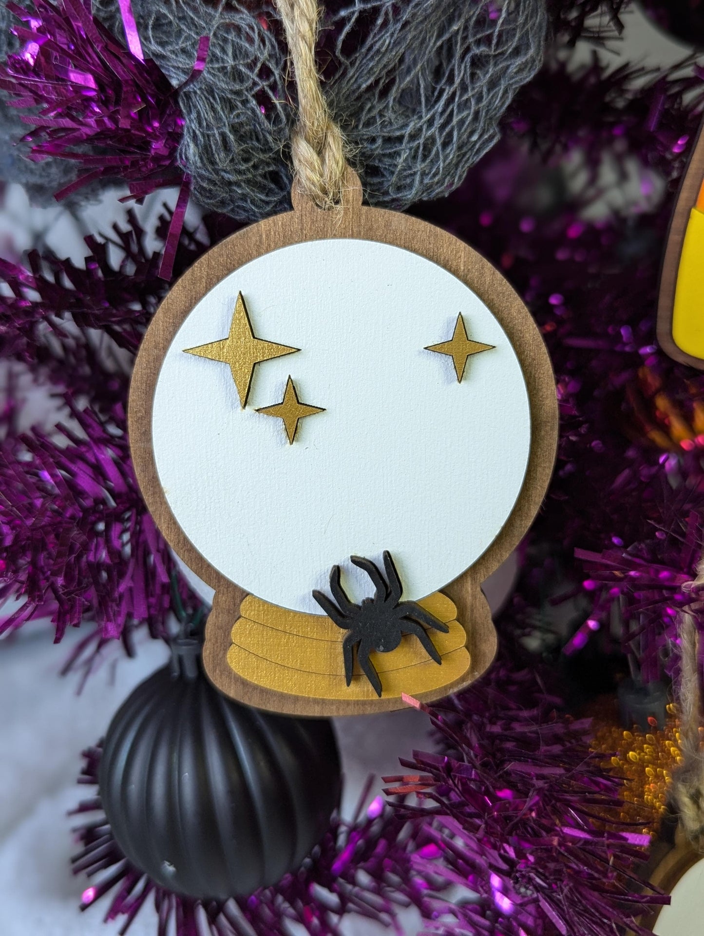 Halloween Ornament, Wooden Cute Spooky Ghost Ornament