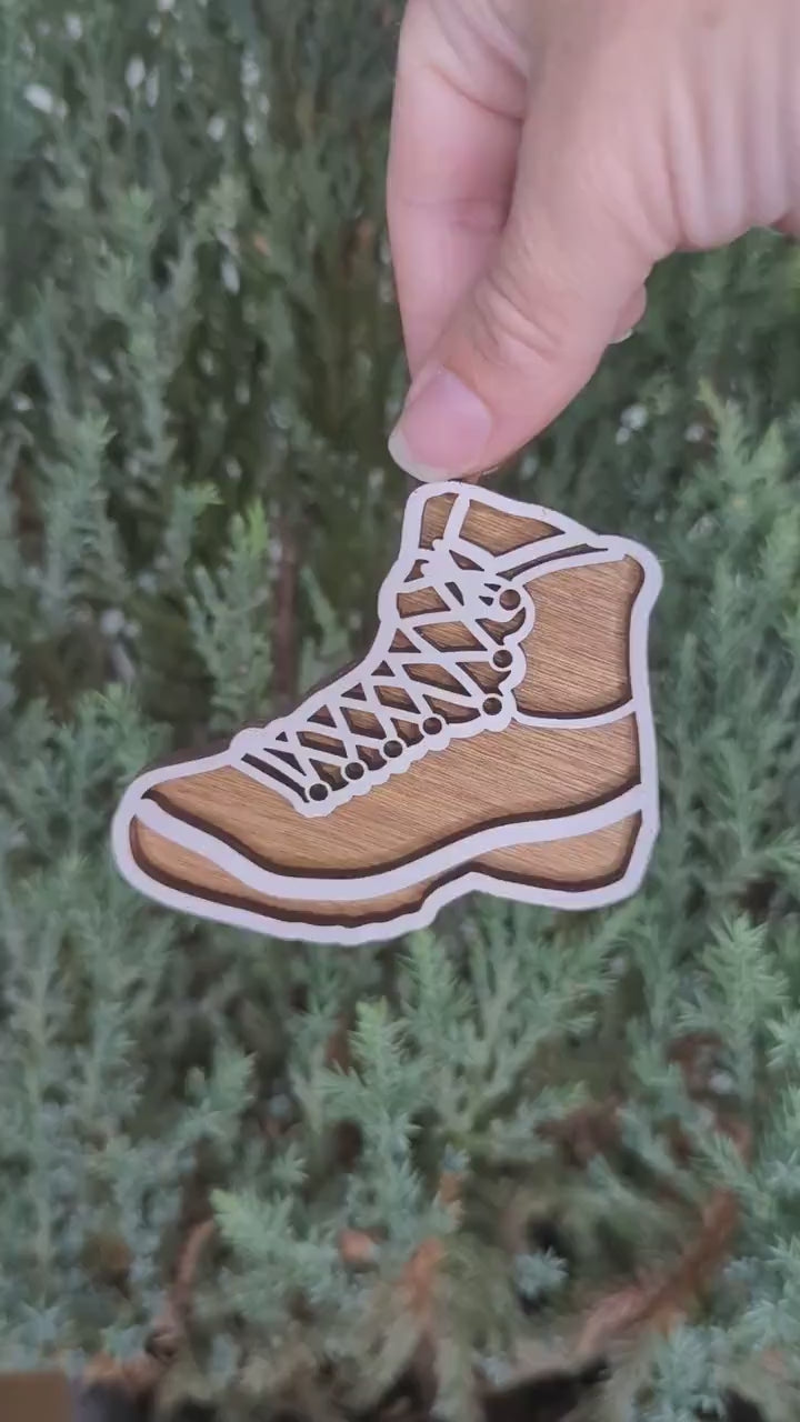 Hiking Boot Christmas Ornament