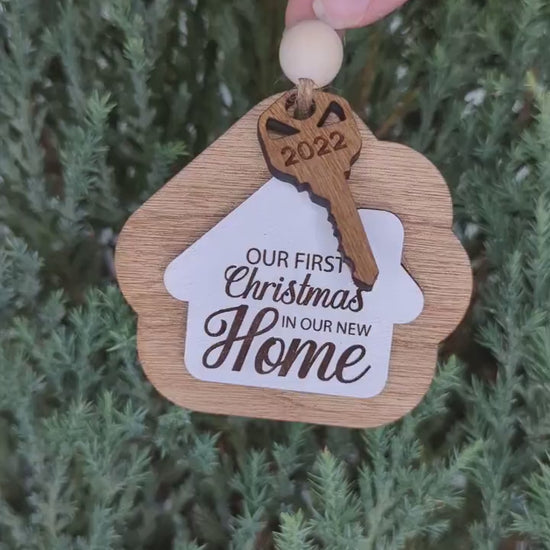 2024 First Christmas in Our New Home Christmas Ornament, Agent Closing Gift For Seller, New Home Gift , Cute House Ornament