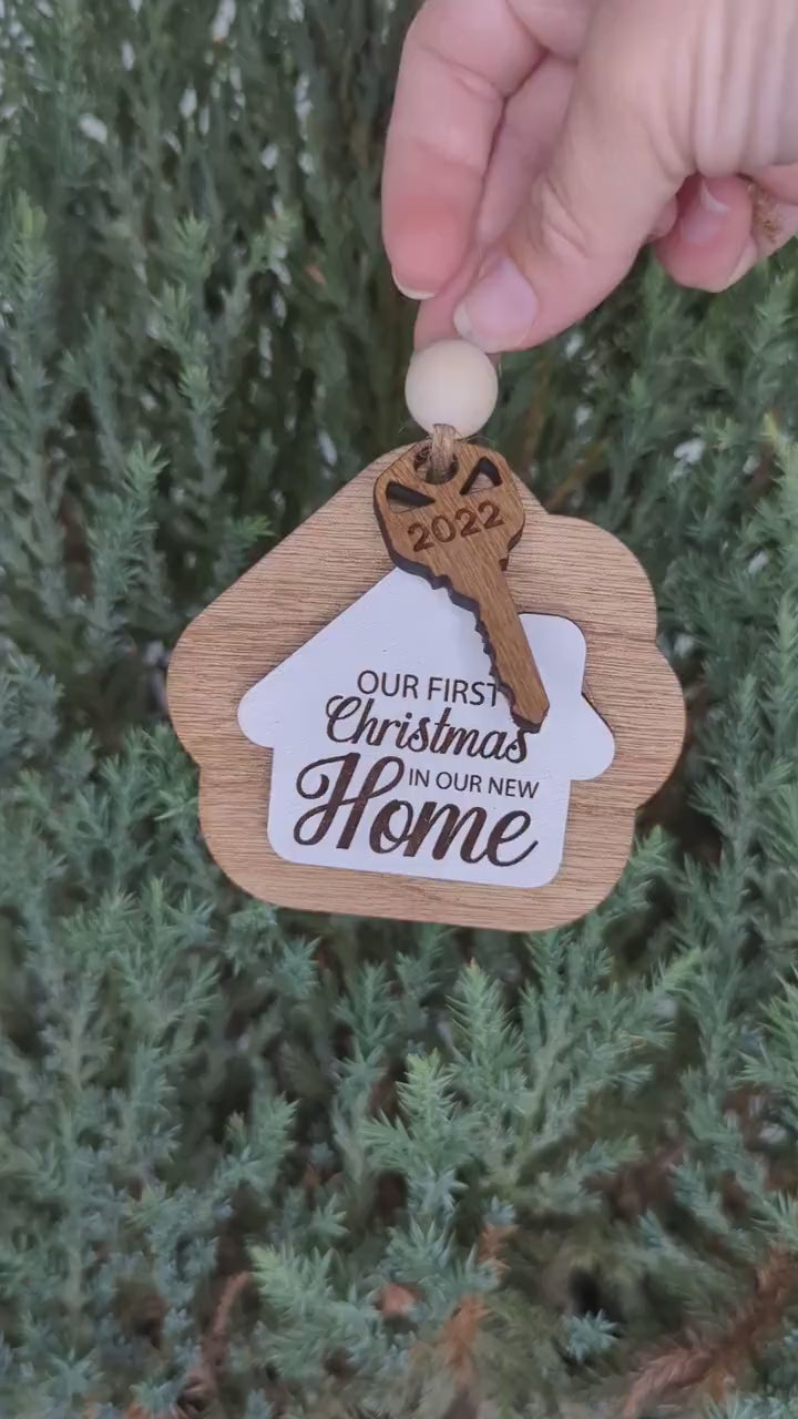 2024 First Christmas in Our New Home Christmas Ornament, Agent Closing Gift For Seller, New Home Gift , Cute House Ornament