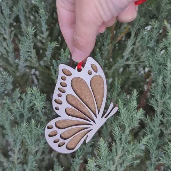 Butterfly Flying Christmas Ornament