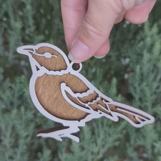 Mockingbird Christmas Ornament, Texas state bird