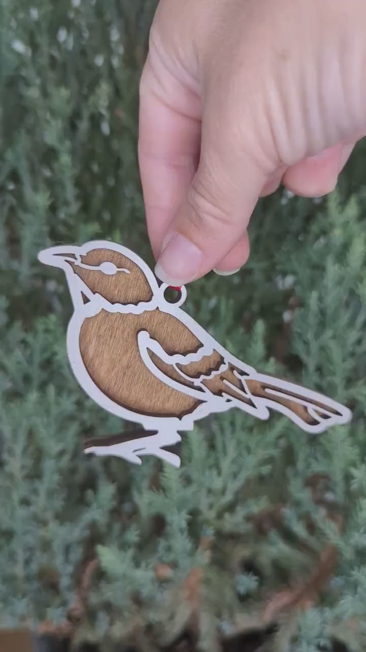 Mockingbird Christmas Ornament, Texas state bird