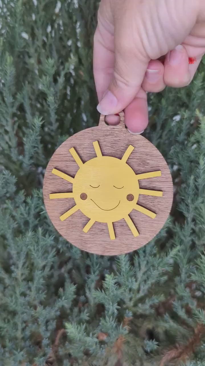 Happy Sun Christmas Ornament, Smiling Sunshine Ornaments to brighten up your Christmas tree