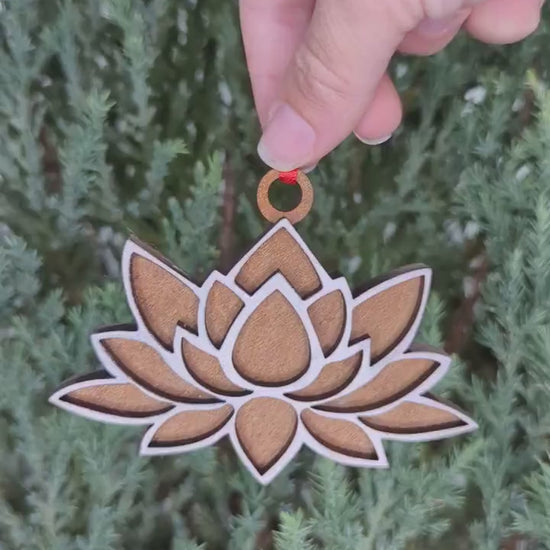 Lotus Flower Christmas Ornament, Yoga, New Beginnings