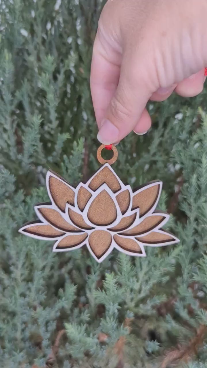 Lotus Flower Christmas Ornament, Yoga, New Beginnings