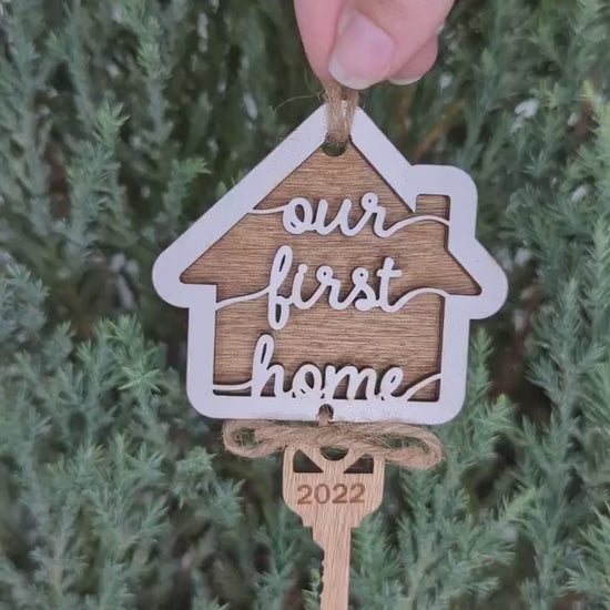 2024 Our First Home Christmas Ornament, Agent Closing Gift For Seller, New Home Gift, Cute House Ornament