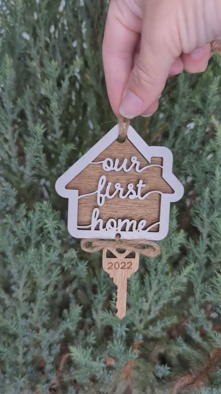 2024 Our First Home Christmas Ornament, Agent Closing Gift For Seller, New Home Gift, Cute House Ornament