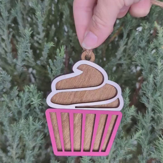 Cupcake Christmas Ornament