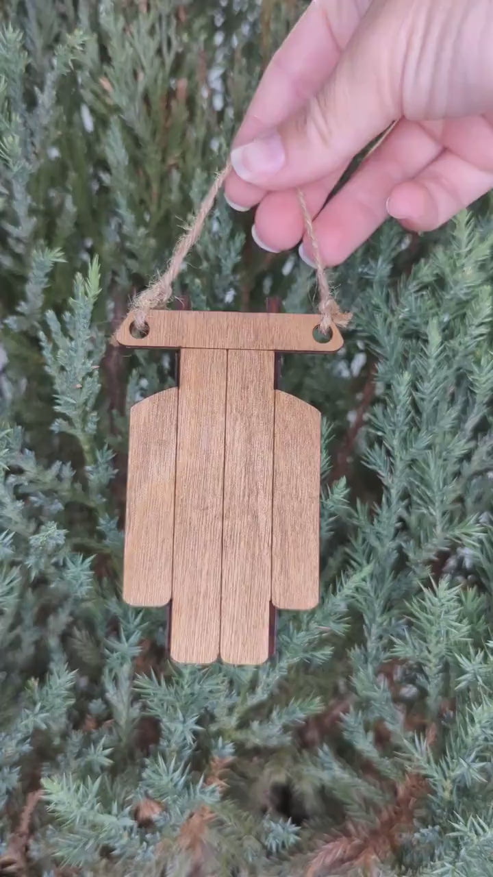 Sled Christmas Ornament