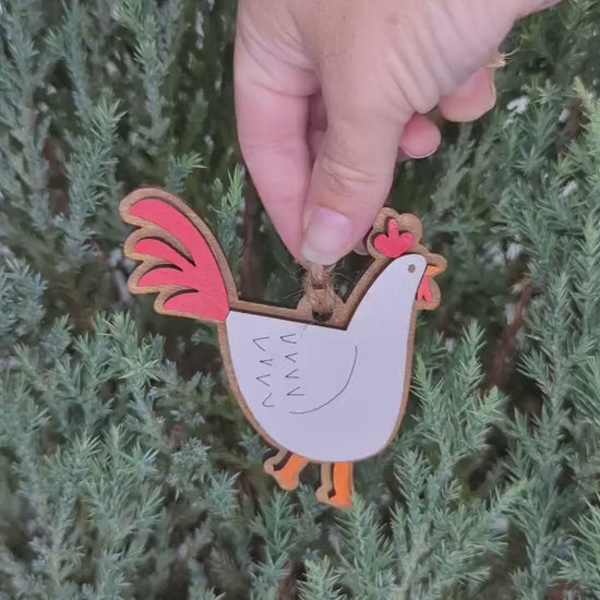 Chicken Christmas Ornament