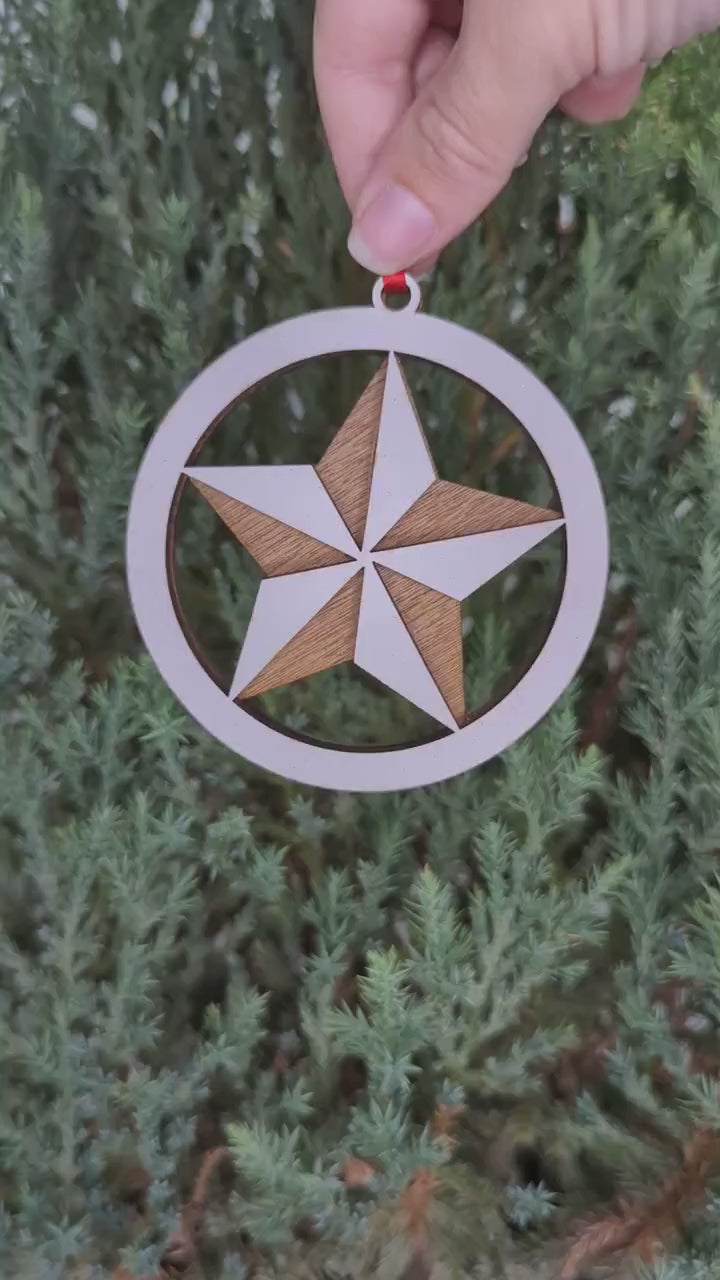 Lone Star Christmas Ornament, Texas Star