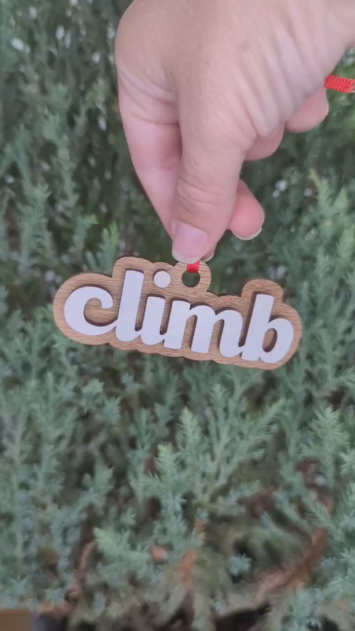 Climb Christmas Ornament