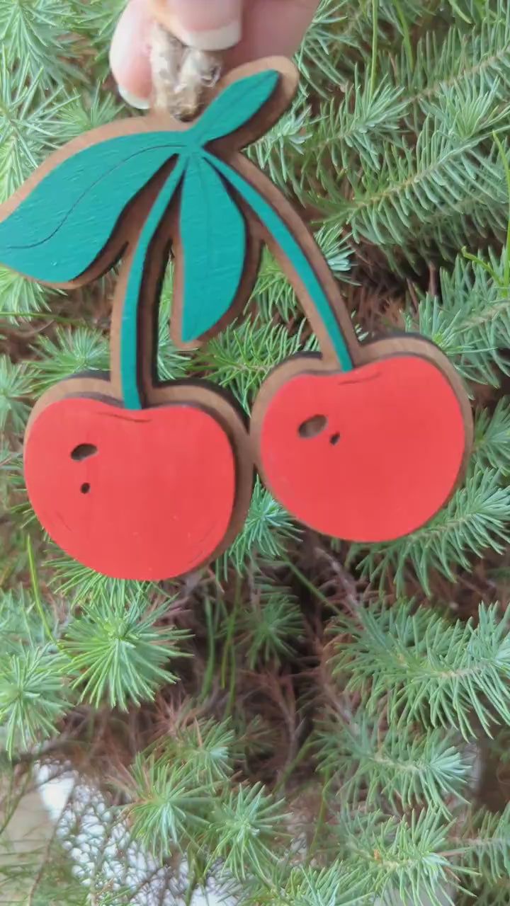 Cherry Christmas Ornament