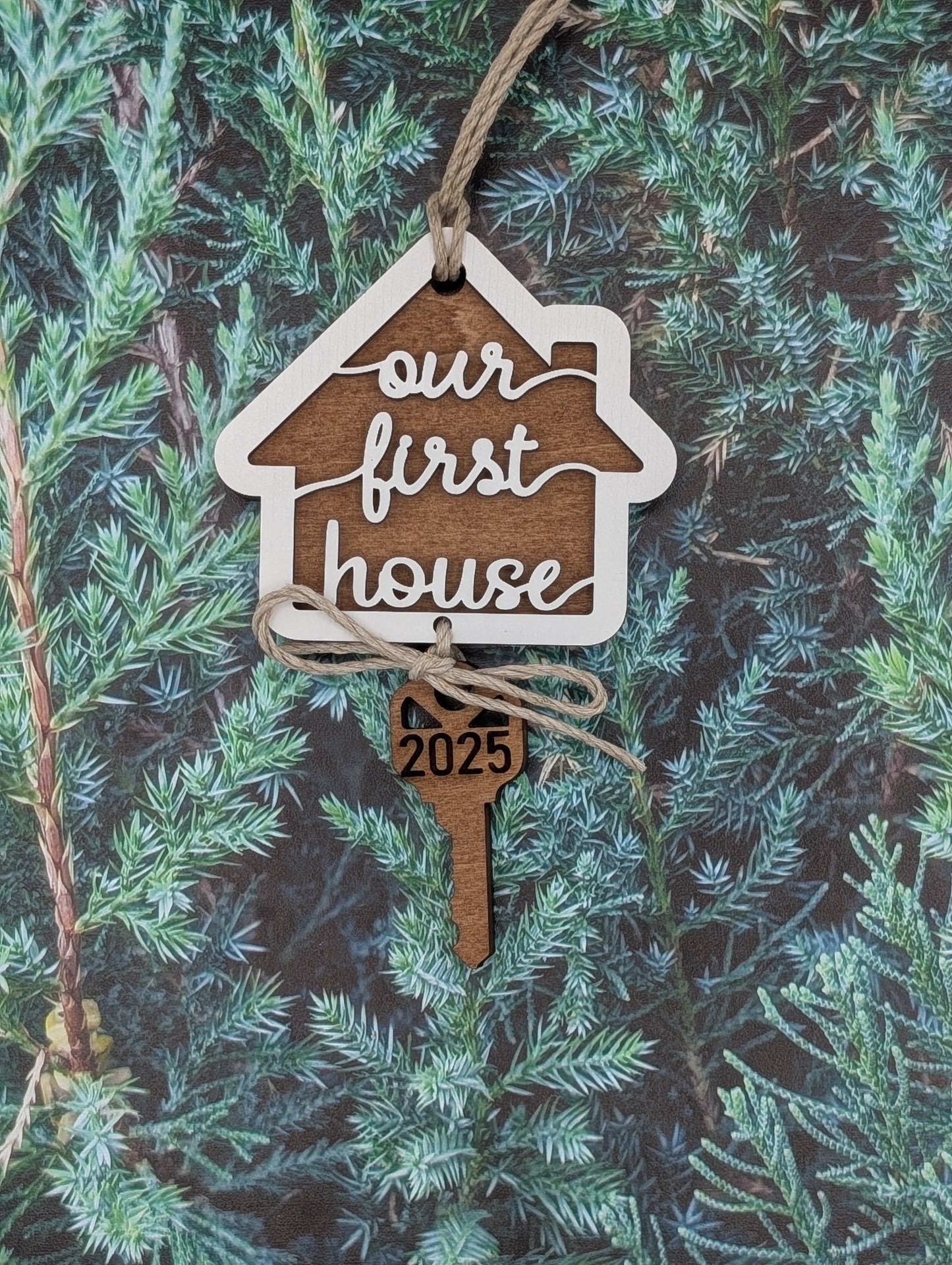 2025 Our First House Christmas Ornament, Agent Closing Gift For Seller, New Home Gift, Cute House Ornament