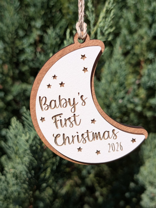 Baby's First Christmas Wooden Christmas Ornament, 1st Christmas ornament